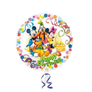 Ballon aluminium Happy Birthday MINNIE, MICKEY & Co