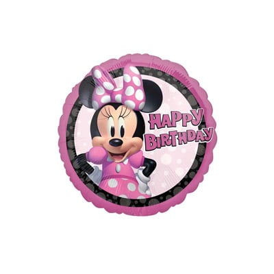 happy minnie Ballon aluminium Happy Birthday MINNIE – Image 1