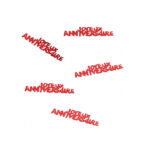Confettis de table "Joyeux anniversaire" (rouge)