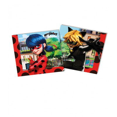serviettes 20 serviettes à jeter MIRACULOUS LADYBUG – Image 1