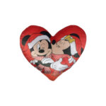Coussin 3D coeur MINNIE et MICKEY Noël