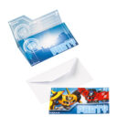 8 cartes d'invitation+enveloppes TRANSFORMERS