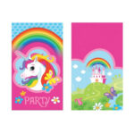 8 cartes d'invitation LICORNE