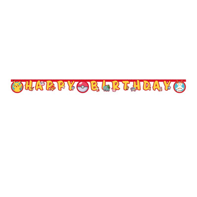 guirlande happy Guirlande décorative Happy Birthday POKEMON – Image 1