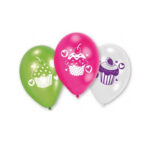 6 ballons latex CUPCAKE