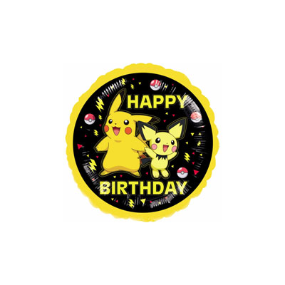 ballon happy Ballon aluminium Happy Birthday Pikachu POKEMON – Image 1