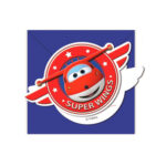 6 cartes d'invitation SUPER WINGS
