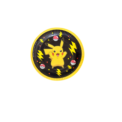 8 assiettes 18 8 assiettes à jeter Pikachu POKEMON (18cm) – Image 1