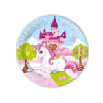 8 assiettes à jeter LICORNE MAGIQUE (20cm)