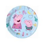 8 assiettes à jeter PEPPA PIG (23cm bleu)
