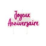 Bougie sur pique "Joyeux Anniversaire" pailletée