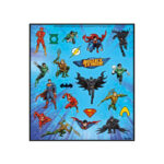 4 feuilles de stickers JUSTICE LEAGUE