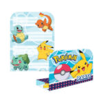 8 cartes d'invitation + enveloppes POKEMON