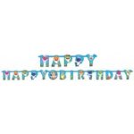 Guirlande décorative Happy Birthday BABY SHARK (1.8m)