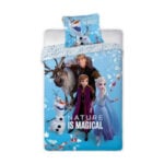 Parure housse de couette+taie REINE DES NEIGES 2 (1P poly-bleu)