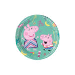 8 assiettes à jeter PEPPA PIG (VERT-20CM)