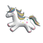 Ballon aluminium géant LICORNE (96cm)