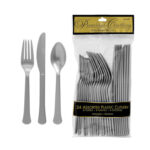 Lot de 24 couverts en plastique