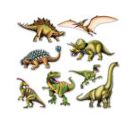 8 découpes en carton DINOSAURE