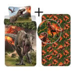 Set parure de lit + drap housse JURASSIC WORLD