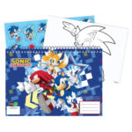 Bloc à dessin 30 feuilles + autocollants SONIC