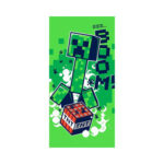 Drap de bain MINECRAFT (vert-coton)
