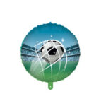 Ballon aluminium FOOTBALL (bleu/vert-43cm)