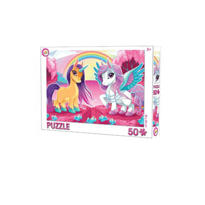 puzzle-pour-enfant-image-licorne-50-pieces- Puzzle 50 pcs LICORNE – Image 1
