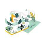 8 cartes d'invitation + enveloppes "Animaux de la Jungle" (GET WILD)