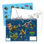 Bloc à dessin 30 feuilles + autocollants TORTUES NINJA