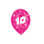 8 ballons latex chiffre 10