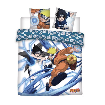 parure 2p Parure housse de couette + taie d'oreiller NARUTO (2 places) – Image 1