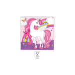 20 serviettes à jeter LICORNE ARC EN CIEL