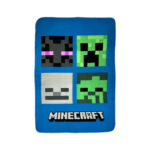 Couverture polaire MINECRAFT (bleu)