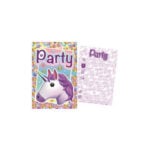 5 cartes d'invitation LICORNE
