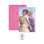 6 cartes d'invitation + enveloppes REINE DES NEIGES 2 Wind Spirit