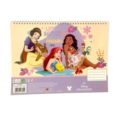 bloc dessin 3 Bloc à dessin 30 feuilles + autocollants PRINCESSES DISNEY – Image 1