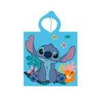 Poncho de bain à capuche STITCH (micro-bleu)