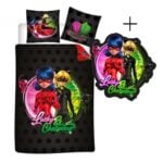 Ensemble parure de lit + coussin MIRACULOUS LADY BUG Charming