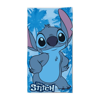 bain stitch bleu Drap de bain STITCH (microfibre-bleu) – Image 1