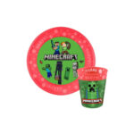 Set micro assiette + timbale "Party" MINECRAFT