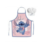 Set tablier + toque STITCH Aloha (rose)