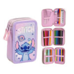 Trousse garnie 3 compartiments zippés STITCH