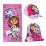 Set été drap de bain, sac à piscine et casquette GABBY ET LA MAISON MAGIQUE