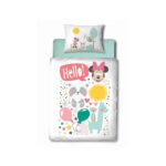 Parure housse de couette+taie (pour berceau) MINNIE Hello