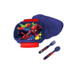 Boîte à goûter avec couverts SPIDERMAN