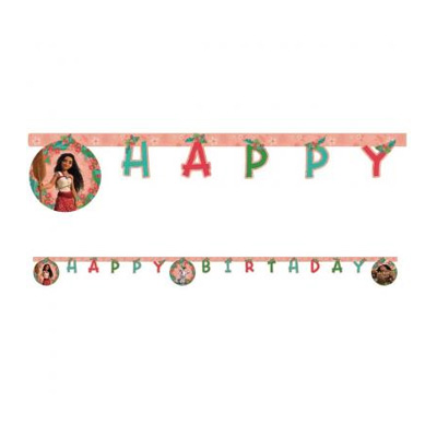 happy Guirlande décorative Happy Birthday VAIANA 2 – Image 1