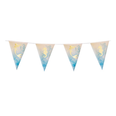guirlande-10-fanions-sirene-lagune-en-plastique-30x20cm_323828 Guirlande fanions SIRENE – Image 1