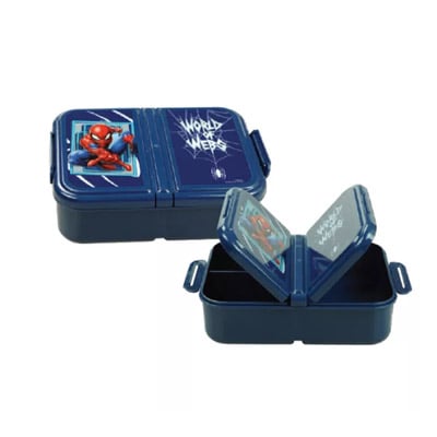 boite gouter compartiment Boîte à goûter 3 compartiments SPIDERMAN – Image 1