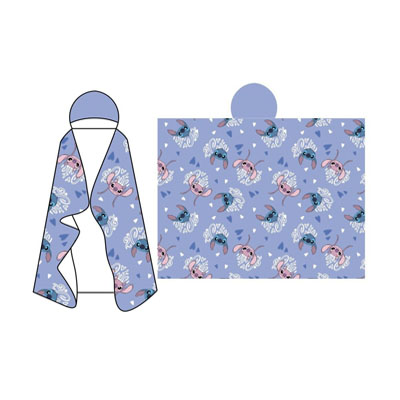 couverture polaire capuche Couverture polaire avec capuche STITCH – Image 1